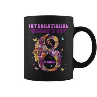 International Women's Day 8 March 2024 Flowers Woman Girl Coffee Mug - Seseable