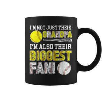 Their Biggest Fan Baseball Softball Grandpa Coffee Mug - Monsterry AU
