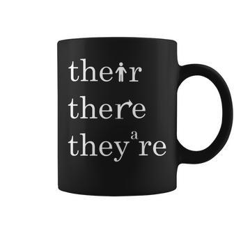 Their There And They're English Teacher Correct Grammar Coffee Mug - Seseable