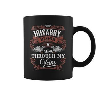 Irizarry Blood Runs Through My Veins Vintage Family Name Coffee Mug - Seseable