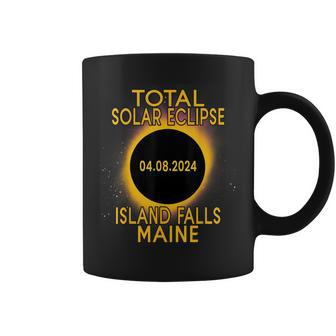 Island Falls Maine Total Solar Eclipse 2024 Coffee Mug - Monsterry DE