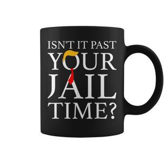Isn't It Past Your Jail Time Retro Trump American Coffee Mug | Mazezy