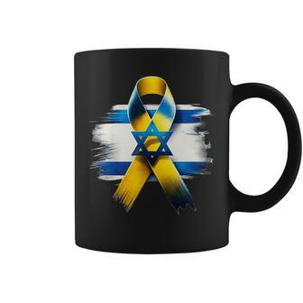 Israel Flag Yellow Ribbon Bring Them Home Now Israel Coffee Mug | Mazezy AU