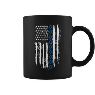 Israel Independence Star Of David Us American Flag Patriotic Coffee Mug - Monsterry AU