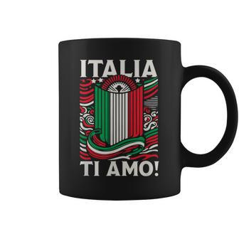 Italia Ti Amo Italia I Love You Italy Flag Coffee Mug - Monsterry