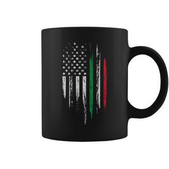 Italian American Flag Combo Italy Usa Italia Patriotic Coffee Mug - Monsterry