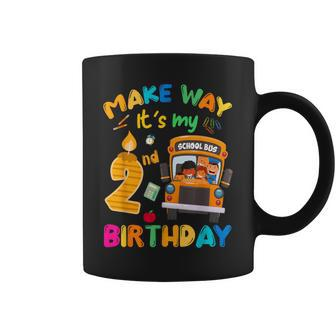 Make Way Its My 2Nd Birthday School Bus Theme Birthday Party Coffee Mug - Seseable
