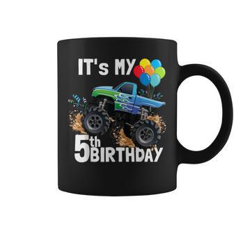 It's My 5Th Birthday Monster Truck 5Th Birthday Boy Coffee Mug - Monsterry UK