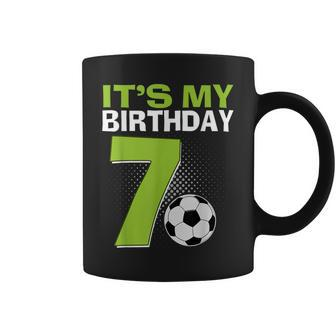 It's My 7Th Birthday Boy Soccer Football 7 Years Old Coffee Mug - Seseable