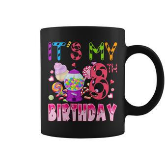 Its My 8Th Birthday Candy Candyland Birthday Girl 8 Year Old Coffee Mug - Seseable