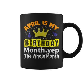 It's My Birthday April Month Groovy Birthday Novelty Coffee Mug - Monsterry