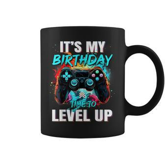 It's My Birthday Boy Time To Level Up Video Game Birthday Coffee Mug - Monsterry CA