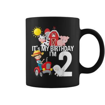 It's My Birthday Farm Theme Birthday 2 Yrs Old Coffee Mug - Monsterry