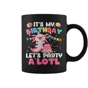 Its My Birthday Lets Party Aloti Axolotl Family Party Decor Coffee Mug | Mazezy