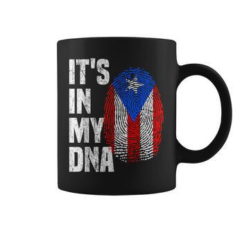 It's In My Dna Puerto Rico Flag Puerto Rican Fingerprint Coffee Mug | Mazezy DE