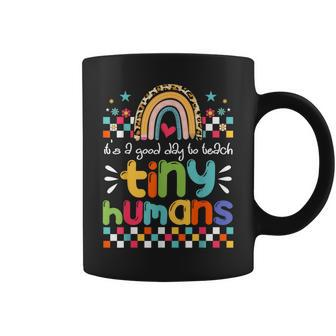 It's A Good Day To Teach Tiny Humans Teacher Leopard Rainbow Coffee Mug - Monsterry UK