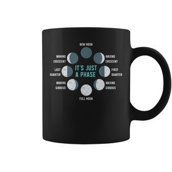 It's Just A Phase Lunar Eclipse Astronomy Moon Phase Coffee Mug - Monsterry