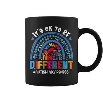 It's Ok To Be Different Autism Awareness Leopard Rainbow Kid Coffee Mug | Mazezy UK