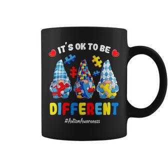 Its Ok To Be Different Gnomes Hold Puzzles Autism Awareness Coffee Mug - Monsterry DE