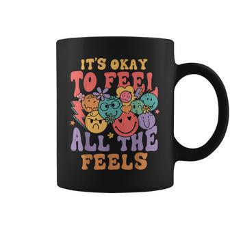 It's Ok To Feel All The Feels Emotions Groovy Mental Health Coffee Mug | Mazezy UK