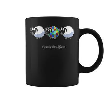 It's Ok To Be A Little Different Sheep Vintage Autism Coffee Mug - Thegiftio UK