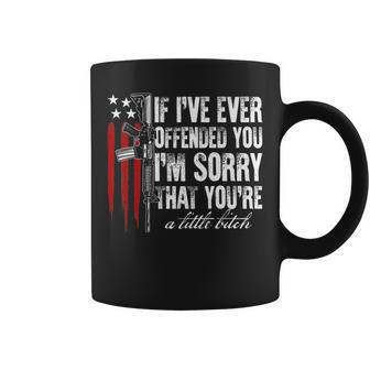 If I've Ever Offended You I'm Sorry American Flag Coffee Mug - Monsterry DE