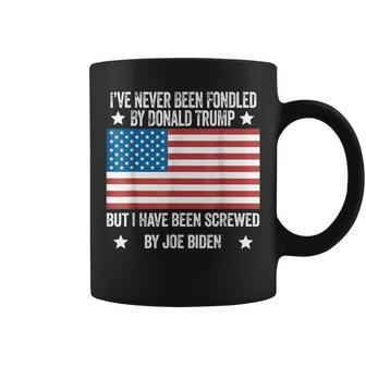 I’Ve Never Been Fondled By Donald Trump But Screwed By Biden Coffee Mug - Seseable