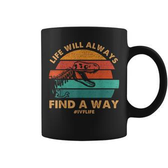 Ivf Life Will Always Find A Way Dinosaur Transfer Day Retro Coffee Mug - Monsterry CA