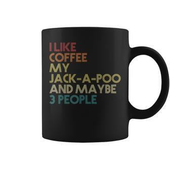 Jack-A-Poo Dog Owner Coffee Lovers Quote Vintage Retro Coffee Mug - Monsterry AU