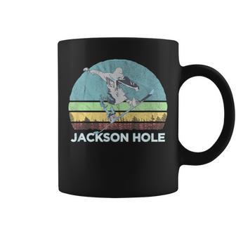 Jackson Hole Snowboard Retro Vintage Jackson Hole Wy Coffee Mug - Monsterry CA