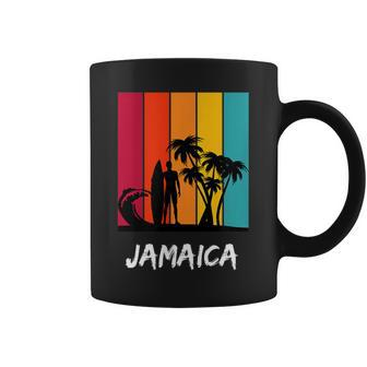 Jamaica Holiday Vacation Souvenir Retro Surfing Coffee Mug - Thegiftio UK