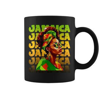 Jamaican Black Woman Melanin Jamaican Girl Afro Hair Pride Coffee Mug - Monsterry