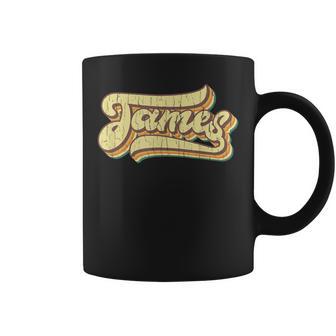 James Retro Personalized Name Vintage Custom James Name Coffee Mug - Monsterry CA