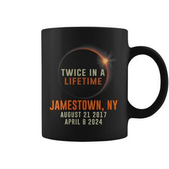 Jamestown New York Total Eclipse 2024 Twice In A Lifetime Coffee Mug - Thegiftio UK