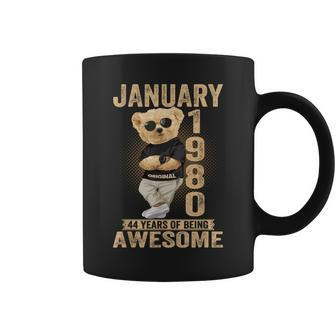 January 1980 44Th Birthday 2024 44 Years Of Being Awesome Coffee Mug - Monsterry AU