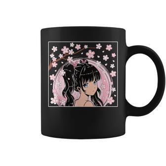 Japanese Anime Girl Manga Otaku Cherry Blossom Coffee Mug - Monsterry AU