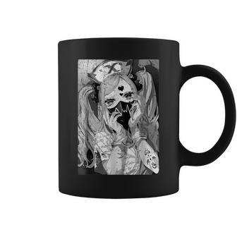 Japanese Anime Horror Sad Girl Soft Grunge Aethestic Waifu Coffee Mug - Monsterry UK