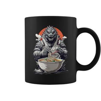 Japanese Monster Kaiju Eating Ramen Coffee Mug | Mazezy