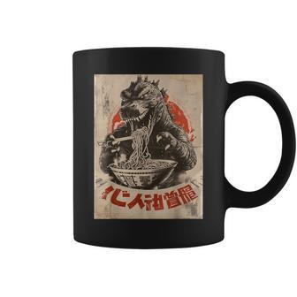 Japanese Monster Kaiju Eating Ramen Coffee Mug - Seseable
