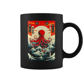 Japanese Octopus Waves Sun Japan Anime Travel Souvenir Coffee Mug | Mazezy UK
