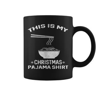 Japanese Ramen Christmas Pajama- Noodles Xmas Coffee Mug - Monsterry