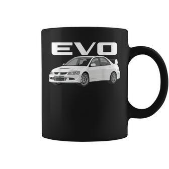 Jdm Car Evo 8 Wicked White Rs Turbo 4G63 Coffee Mug - Monsterry UK