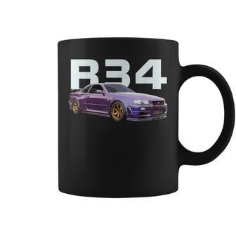 Jdm Car R34 V-Spec Midnight Purple Iii Bnr34 Coffee Mug - Monsterry UK