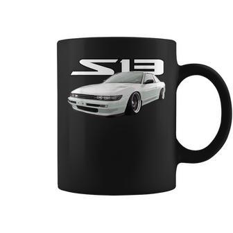 Jdm Car S13 240 180 Drift Coupé Super White Coffee Mug - Monsterry DE