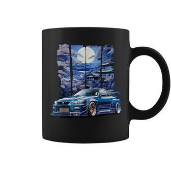 Jdm Japan Rising Sun R34 Car Drift Car Lovers Japanese Car Coffee Mug - Thegiftio UK