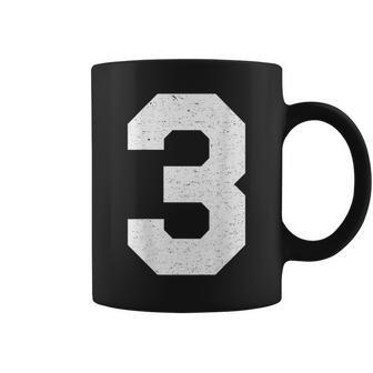 Jersey Number 3 Athletic Style Coffee Mug - Monsterry CA