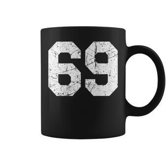 Jersey Uniform Number 69 Athletic Style Sports Back Graphic Coffee Mug - Monsterry AU