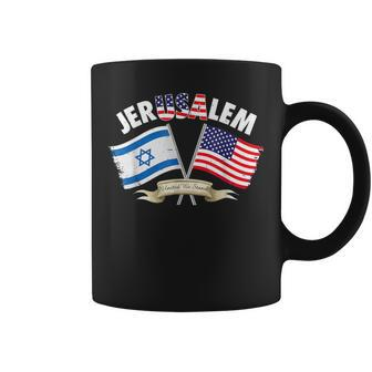 Jerusalem United We Stand Israel United States Of American Coffee Mug - Monsterry