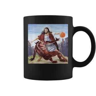Jesus Crossing Up The Devil Christian Women Coffee Mug - Seseable