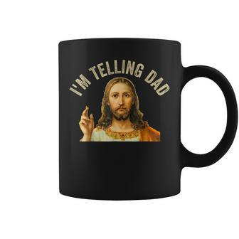 Jesus I'm Telling Dad Meme Father's Day Coffee Mug - Thegiftio UK